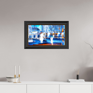 64 x 36 cm, 11 Cadre Noir-Or Ce que la ville montre à ceux qui s’arrêtent