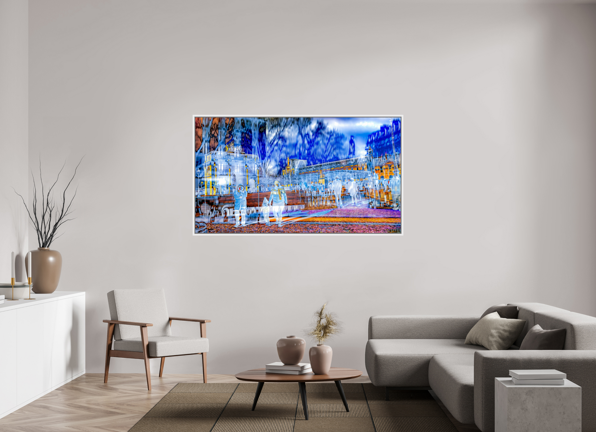 176 x 99 cm, 9 Caisse américaine Blanche Ce que la ville protège encore