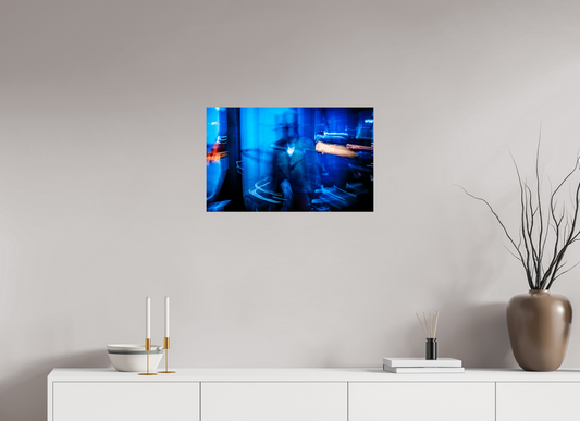 64 x 40 cm, Tirage simple sur papier photo Fuji Crystal Pearl Silhouette au chapeau
