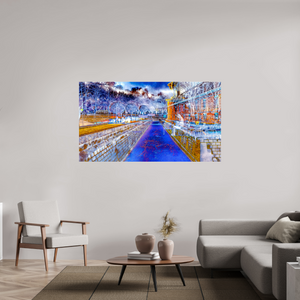 176 x 99 cm, 3 Tirage photo sous Verre acrylique Le jour où l’eau est devenue une frontière