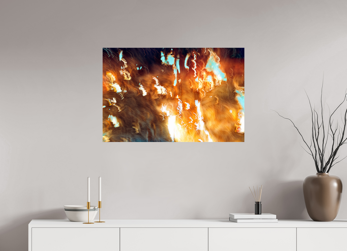 90 x 60 cm, Tirage photo contrecollé sur Dibond Les braises du souvenir