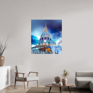 100 x 111,6 cm, Tirage photo sous Verre acrylique Un lieu pour relier la terre à l’invisible