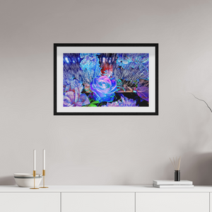 64 x 40 cm, 10 Cadre Noir Flottant Lorsque la lumière se souvient des fleurs