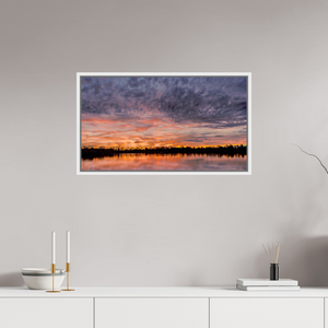 80 x 45 cm, Caisse américaine Blanche 7 Reflets d’un Même Ciel VII – Dernier Chant du Soir