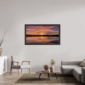 147,2 x 80 cm, Cadre Noir-Or 14 Reflets d’un Même Ciel XIV – La Lumière Dorée