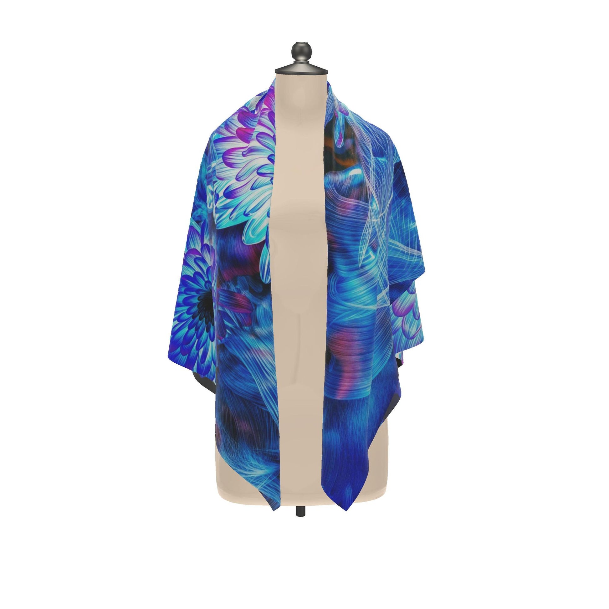 "Celestial Current" Silk Shawl