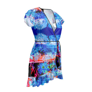 Robe à volants "les courants de matière douce"