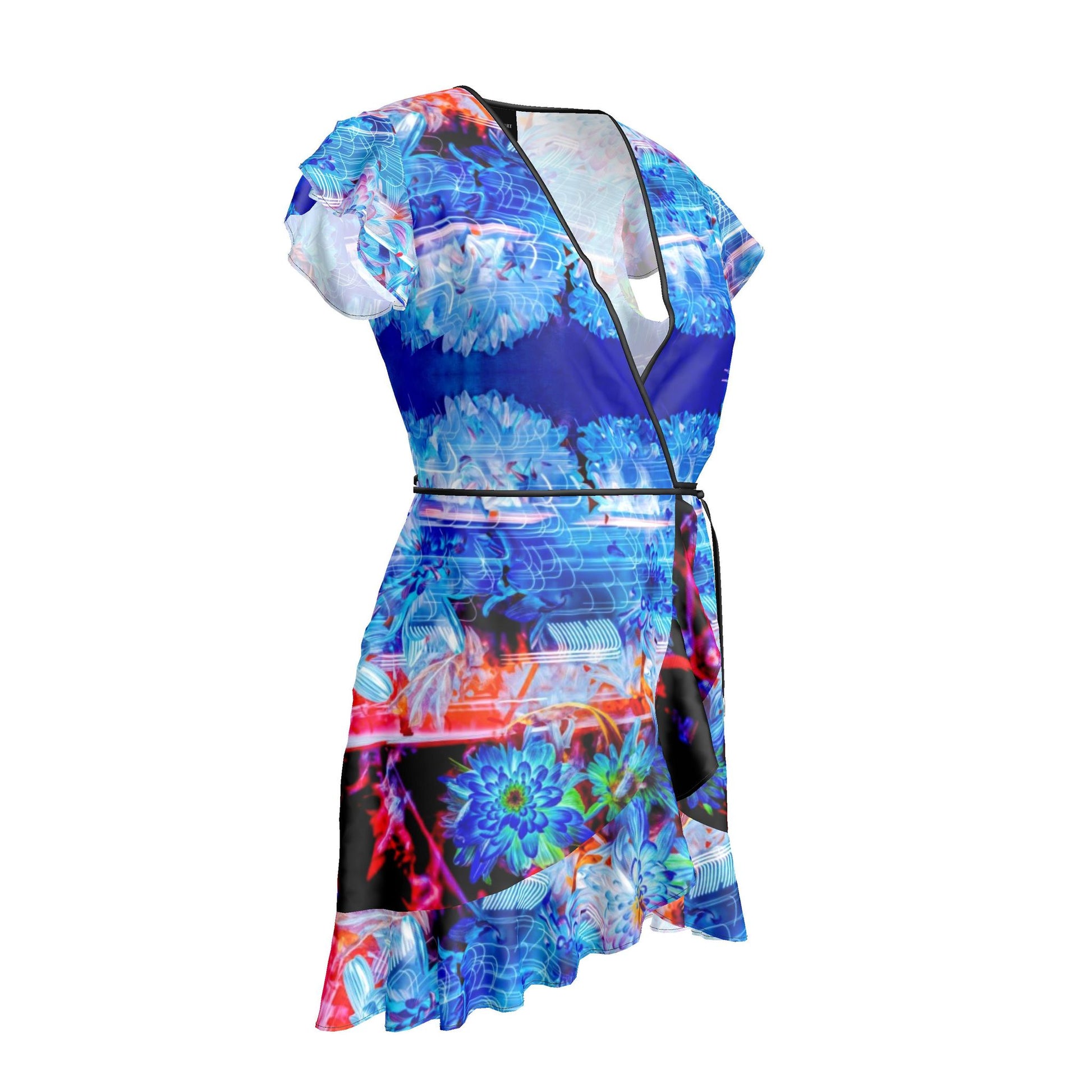 Robe à volants "les courants de matière douce"