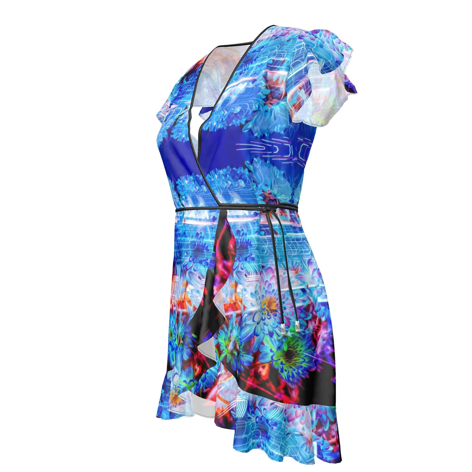 Robe à volants "les courants de matière douce"