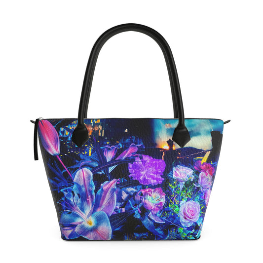 Sac cabas zippé "Pétales Sur La Métropole"