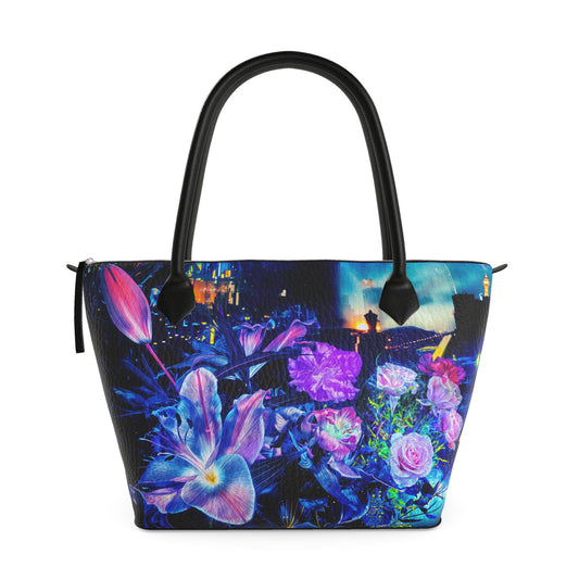 Sac cabas zippé "Pétales Sur La Métropole"