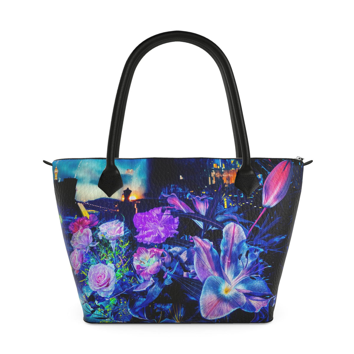 Sac cabas zippé "Pétales Sur La Métropole"