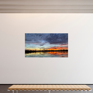 215,7 x 120 cm, Tirage photo sous Verre acrylique 10 Reflets d’un Même CielX – L’Heure Suspendue