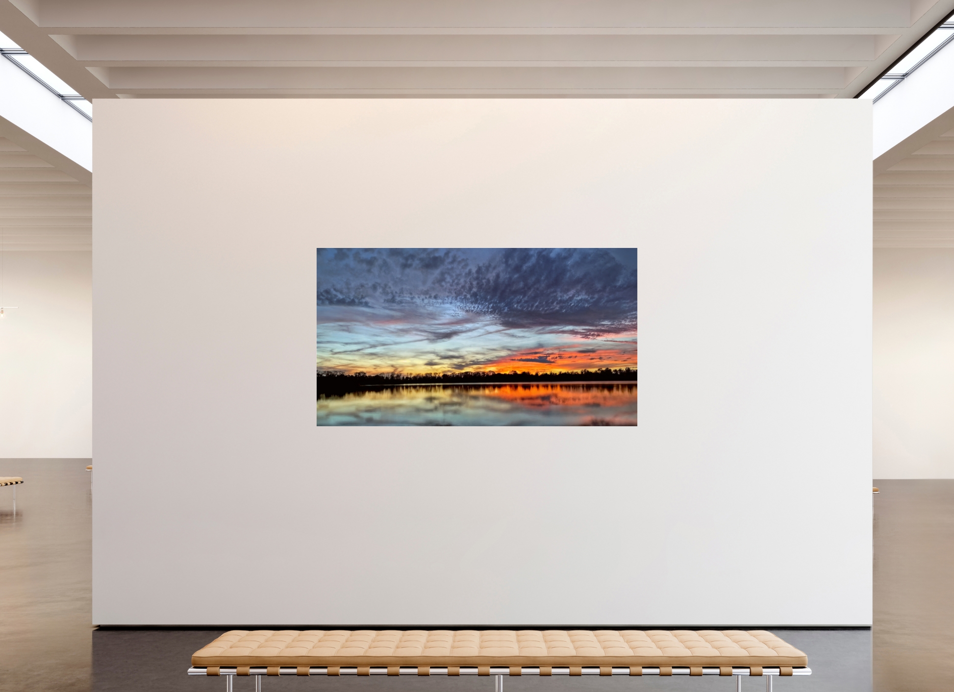 215,7 x 120 cm, Tirage photo sous Verre acrylique 10 Reflets d’un Même CielX – L’Heure Suspendue