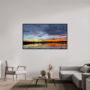 179,7 x 100 cm, Caisse américaine Noire 10 Reflets d’un Même CielX – L’Heure Suspendue