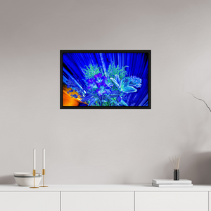 64 x 40 cm, Caisse américaine Noire Floraisons dans le vent lumineux
