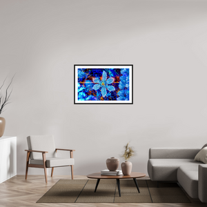 95,7 x 60 cm, 4 Cadre Noir : Passe-Partout Blanc La fleur qui rêvait d’étoiles