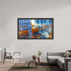 176 x 99 cm, 11 Cadre Noir-Or Quand les corps ont appris à se fondre dans la lumière