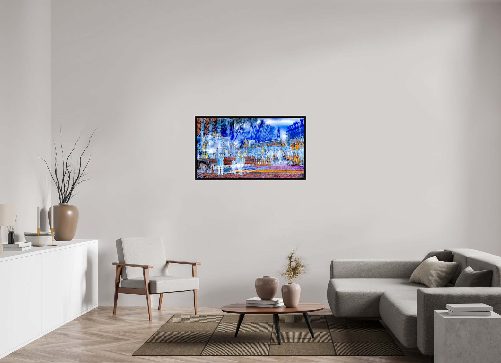 112 x 63 cm, 8 Caisse américaine Noire Ce que la ville protège encore