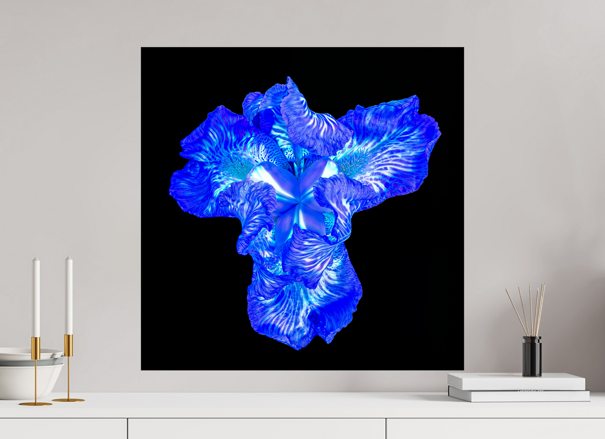 60 x 60 cm, Tirage photo contrecollé sur Dibond Iris du Cœur Lumineux