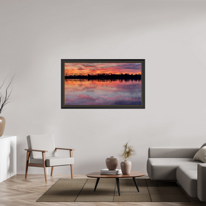 143,2 x 80 cm, Cadre Noir-Or 5 Reflets d’un Même Ciel V – Le Ciel Renversé