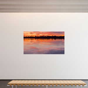 216,3 x 120 cm, Tirage photo sous Verre acrylique 4 Reflets d’un Même Ciel IV – L'Horizon en Fusion