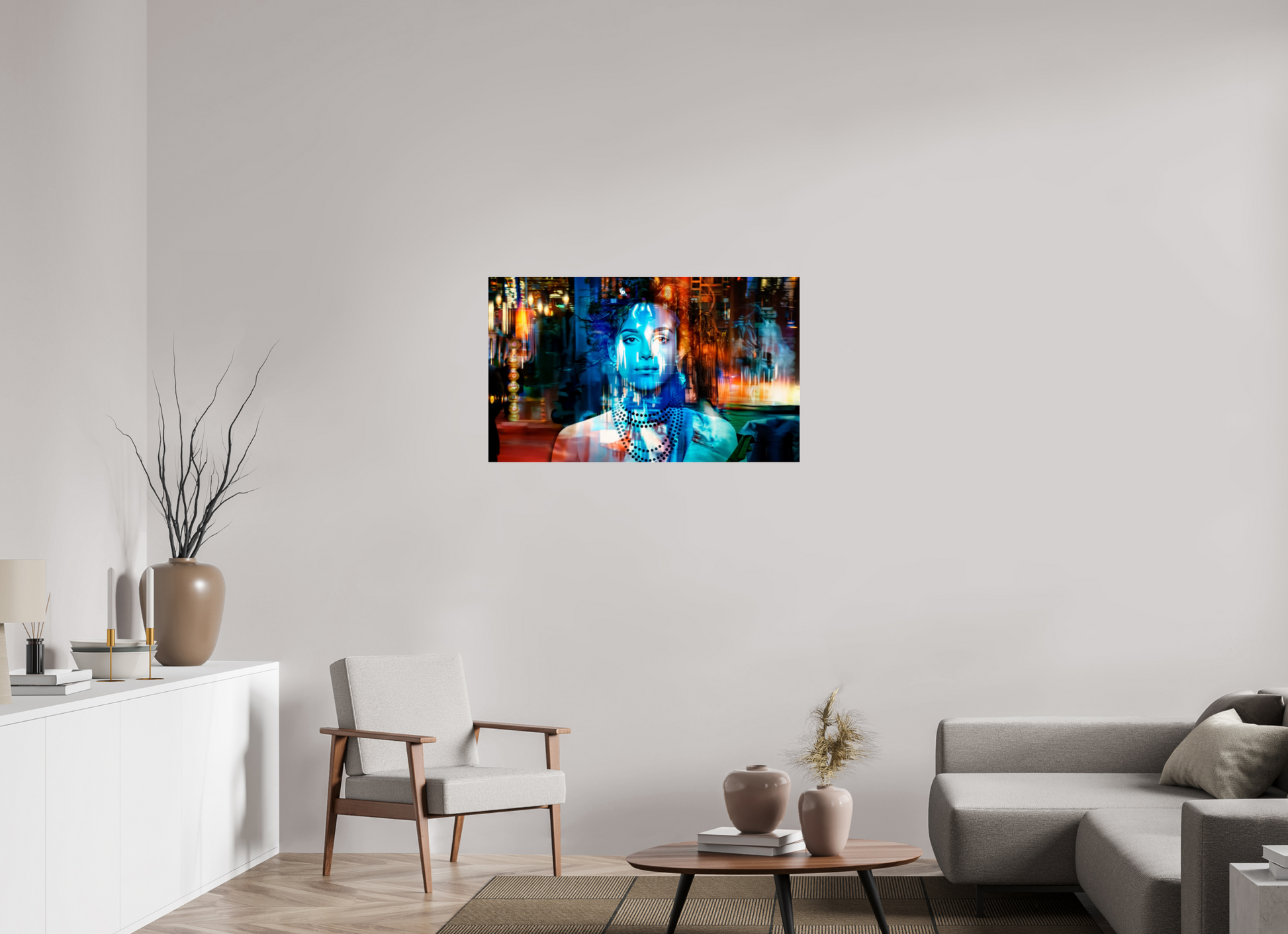 100,7 x 60 cm, Tirage photo sous Verre acrylique Métropole Intérieure