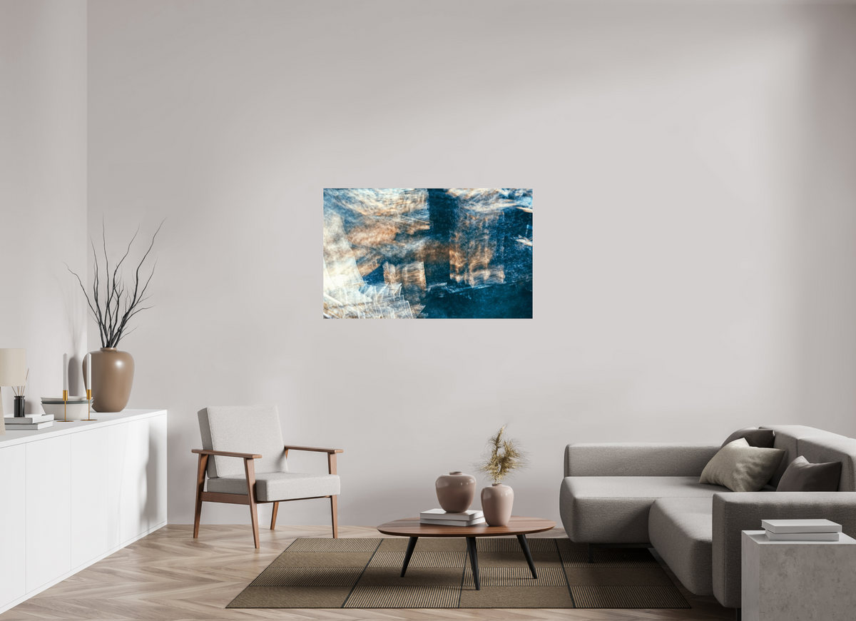 128,4 x 80 cm, Tirage photo sous Verre acrylique Cartographie d’un rêve effacé