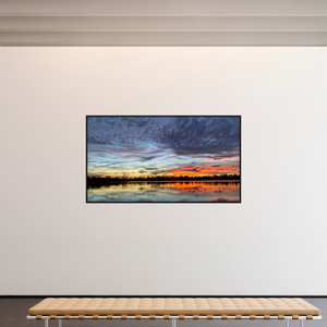 215,7 x 120 cm, Caisse américaine Noire 10 Reflets d’un Même CielX – L’Heure Suspendue