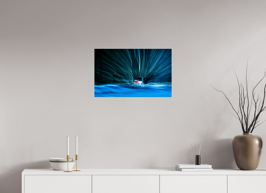 64 x 40 cm, Tirage photo sous Verre acrylique Éventail de fibres