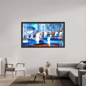 176 x 99 cm, 11 Cadre Noir-Or Ce que la ville montre à ceux qui s’arrêtent