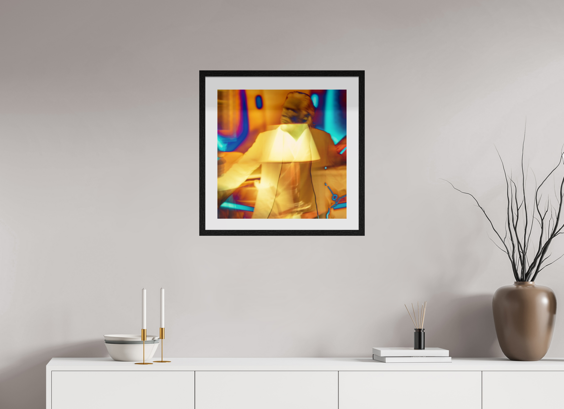 50 x 50 cm, 7 Cadre vitrine photo flotante sf