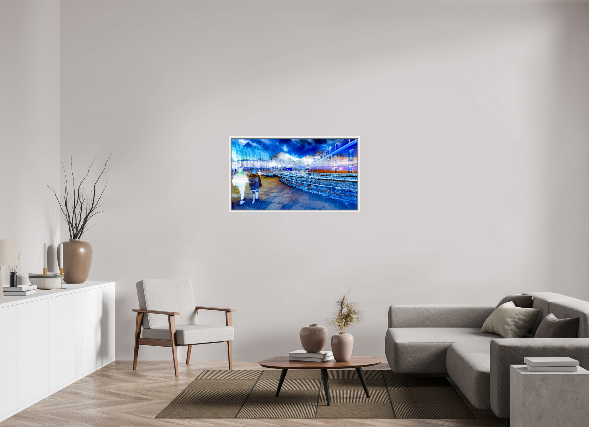 112 x 63 cm, 9 Caisse américaine Blanche La promenade n’était plus tout à fait la même