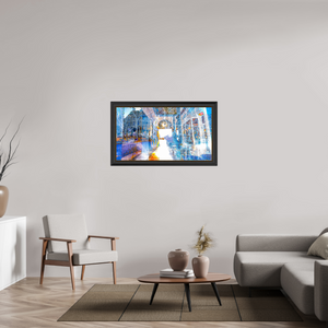 112 x 63 cm, 11 Cadre Noir-Or Le seuil n’était pas une frontière, mais une invitation