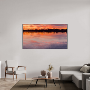 180,3 x 100 cm, Caisse américaine Noire 4 Reflets d’un Même Ciel IV – L'Horizon en Fusion