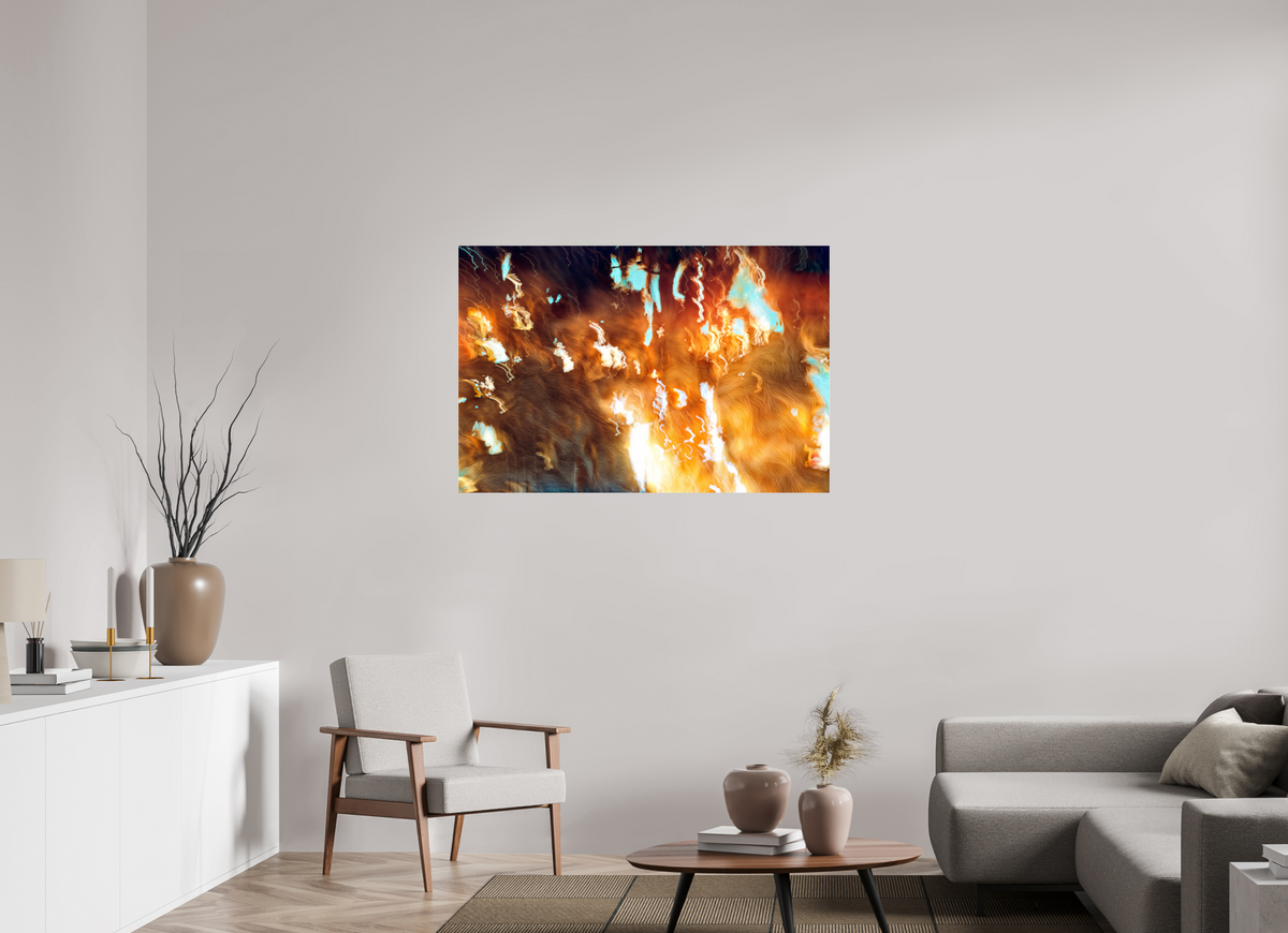120 x 80 cm, Tirage photo sous Verre acrylique Les braises du souvenir