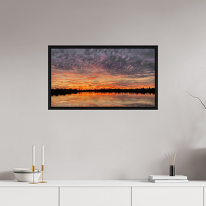 80 x 45 cm, Caisse américaine Noire 9 Reflets d’un Même Ciel IX – Le Souffle d’Ambre