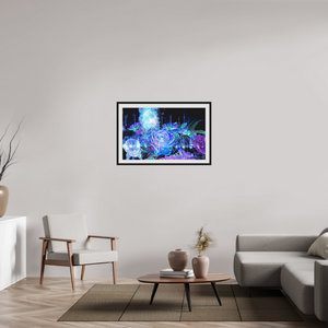 96 x 60 cm, 10 Cadre Noir Flottant La Rosée des Étoiles