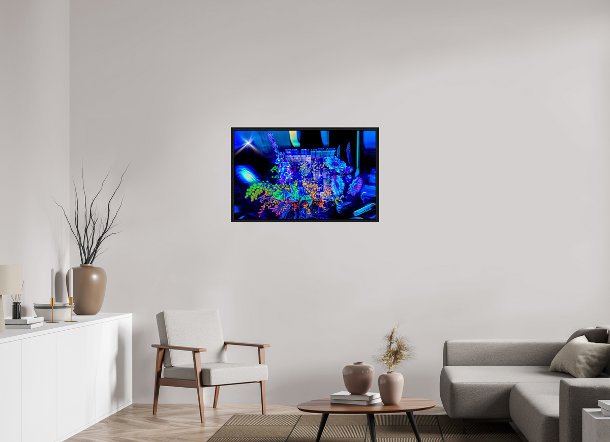 96 x 60 cm, Caisse américaine Noire Le bouquet où nos rêves s’illuminent