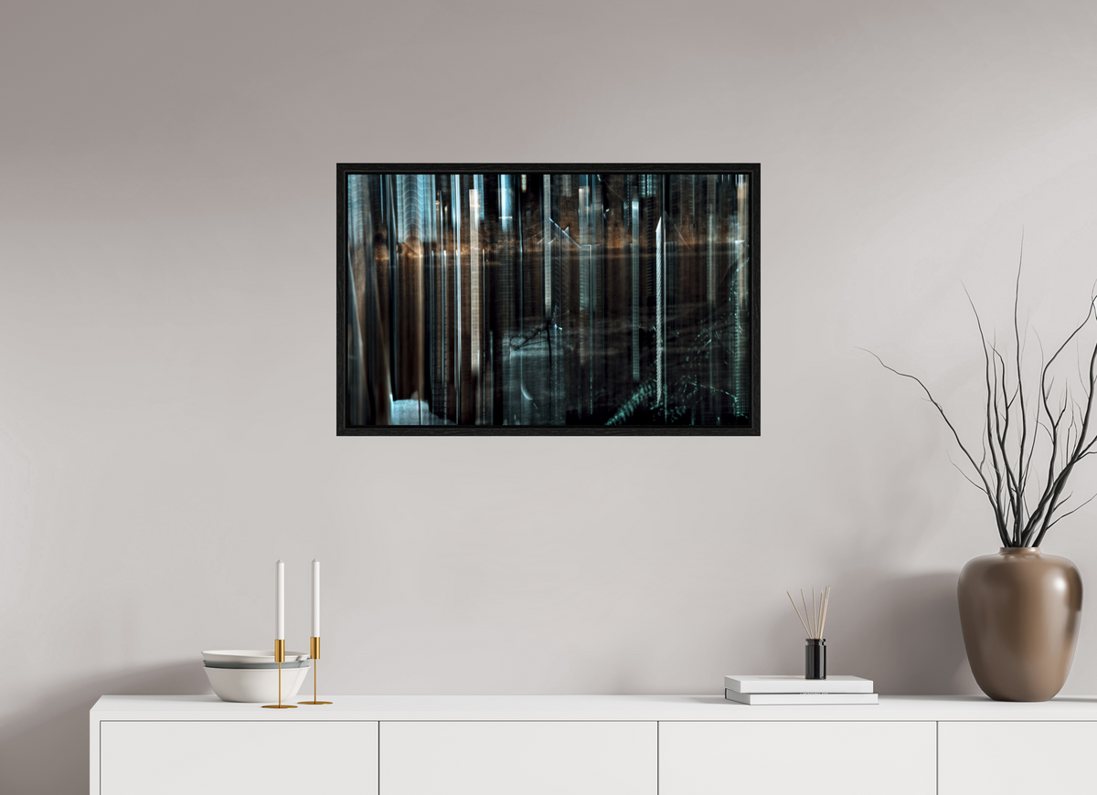 80 x 50 cm, Caisse américaine Noire Forêt des piliers d’acier