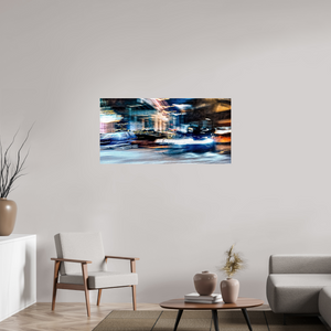 120 x 60 cm, Tirage simple sur papier photo Fuji Crystal Pearl Chronique des rues où le temps s’étire