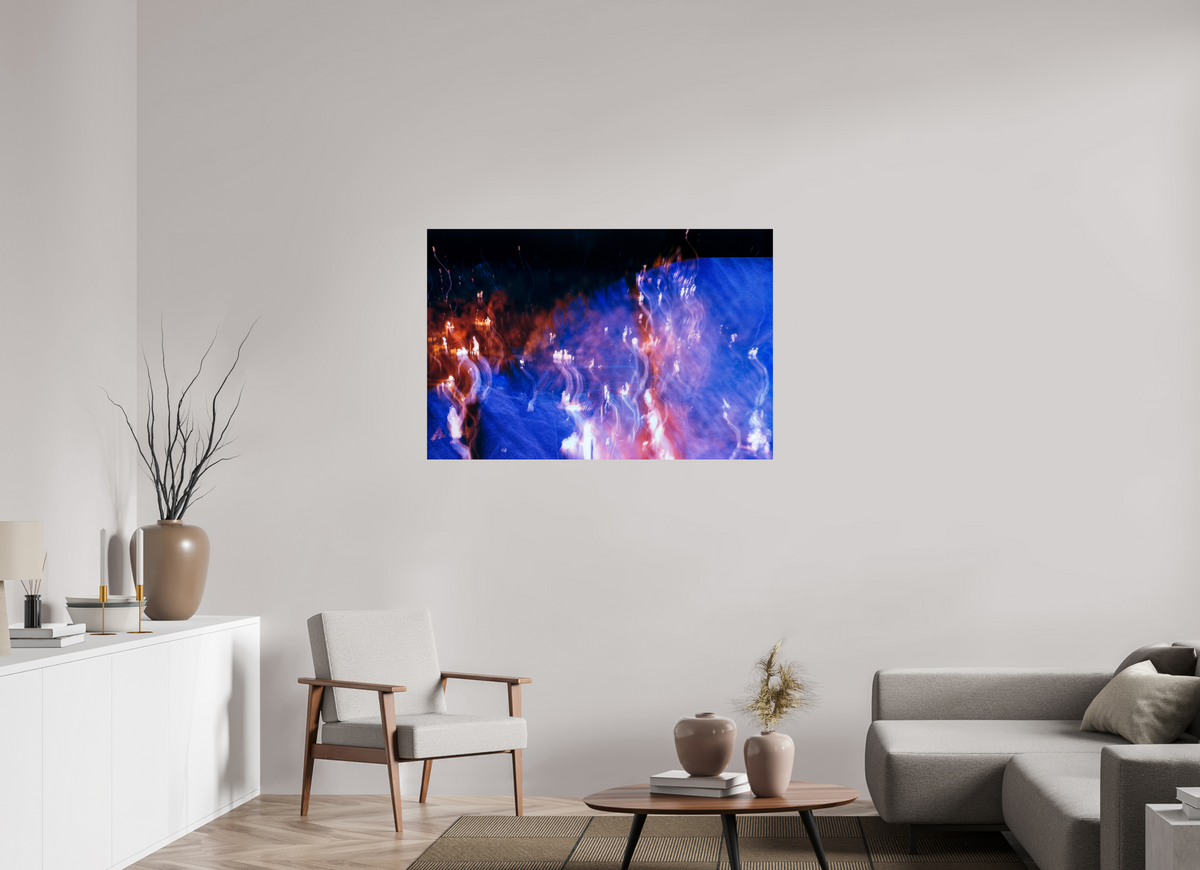 120 x 80 cm, Tirage photo contrecollé sur Dibond Chant des flammes errantes