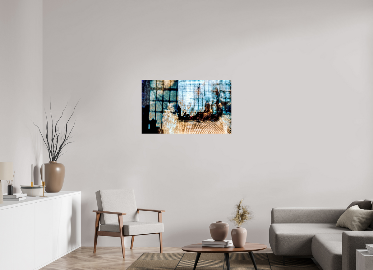 100,1 x 60 cm, Tirage photo contrecollé sur Dibond Reflet d’un Monde en Suspension