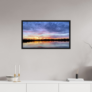 80 x 45 cm, Caisse américaine Noire 2 Reflets d’un Même Ciel II – Le Souffle Pourpre