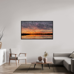 160 x 90 cm, Caisse américaine Noire 9 Reflets d’un Même Ciel IX – Le Souffle d’Ambre