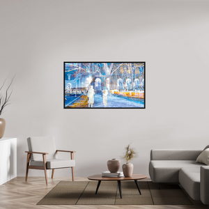 144 x 81 cm, 8 Caisse américaine Noire Les corps devenaient légers en traversant la place