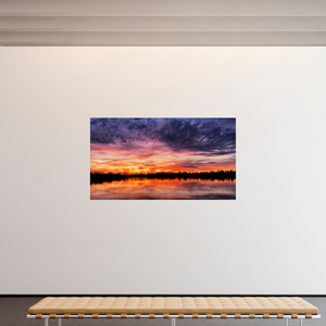 208 x 117 cm, Tirage photo sous Verre acrylique 3 Reflets d’un Même Ciel III – L’Heure Incandescente