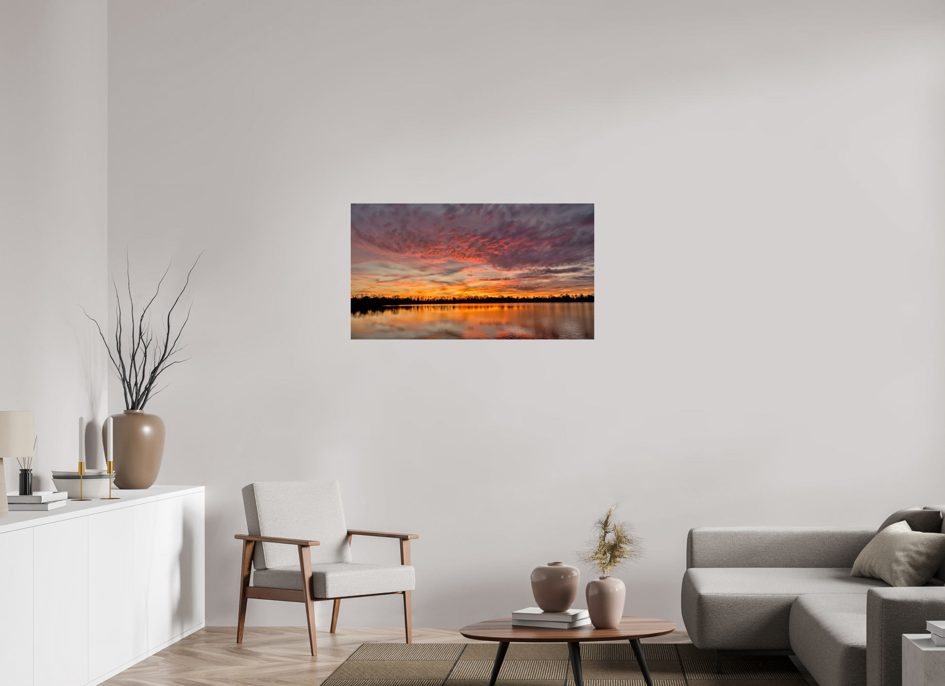 107,3 x 60 cm, Tirage photo sous Verre acrylique 15 Reflets d’un Même Ciel XV – L’Embrasement du Soir