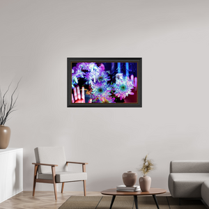 96 x 60 cm, 11 Cadre Noir-Or Pétales contre ma peau, lumière contre la tienne