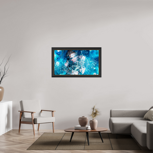 112 x 63 cm, Cadre Noir-Or Cristallisation